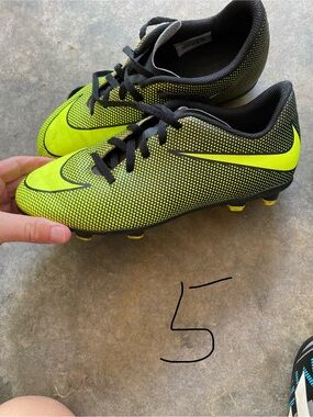 Nike Kids Soccer Cleats Neon Yellow and Black